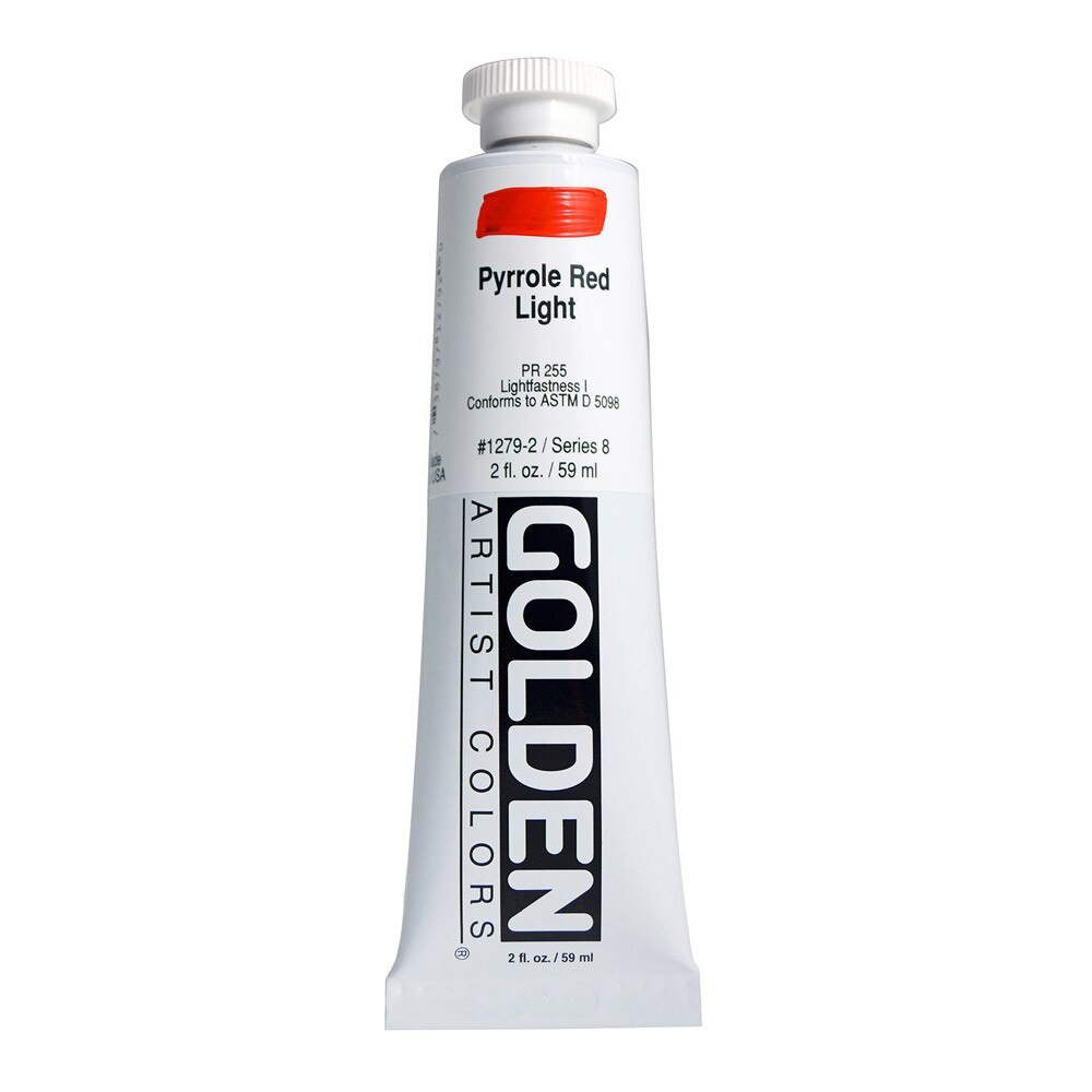 Golden Heavy Body Acrylic Tube 2oz Light Red